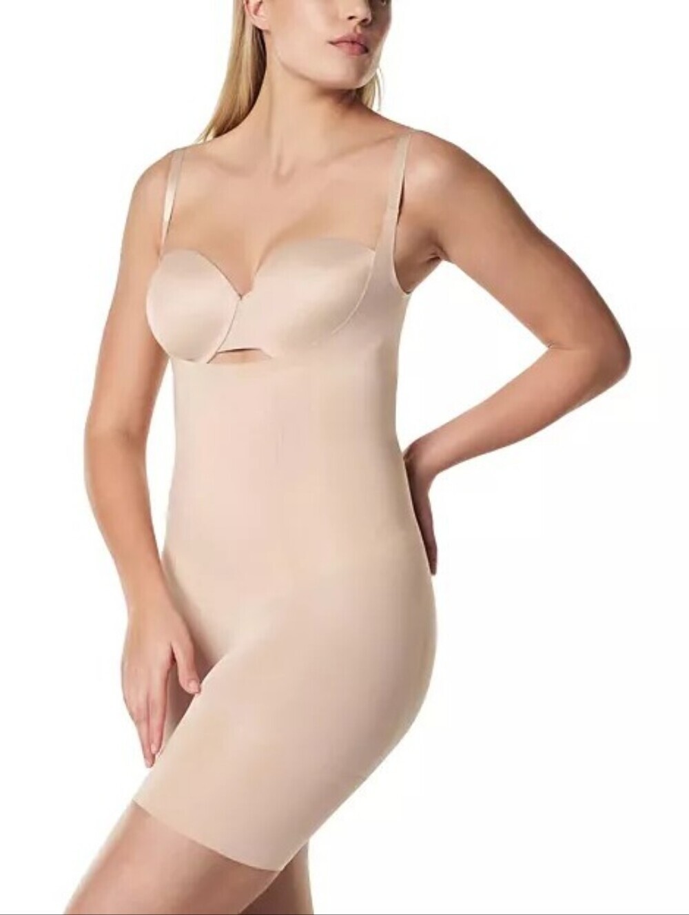 SPANX ONCORE Mid-Thigh Open-Bust Bodysuit Shapewear Size 3X